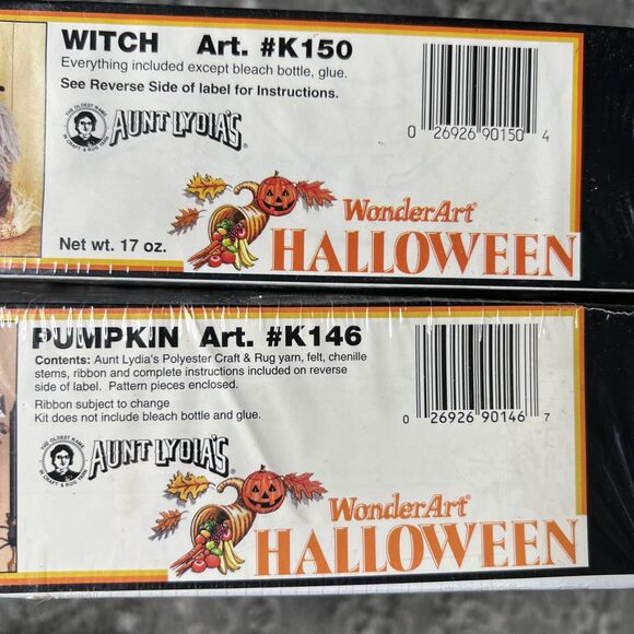 Aunt Lydia's Halloween Bleach Bottle Witch K150 and Pumpkin K146 Craft Kits - Picture 6 of 6